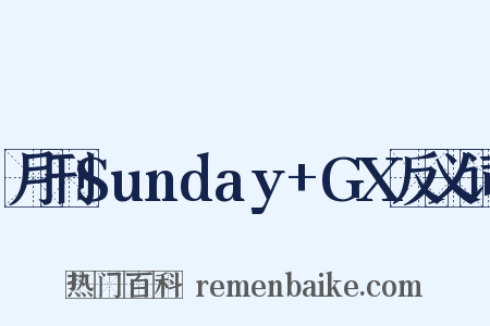 月刊Sunday+GX反义词是什么意思的图片